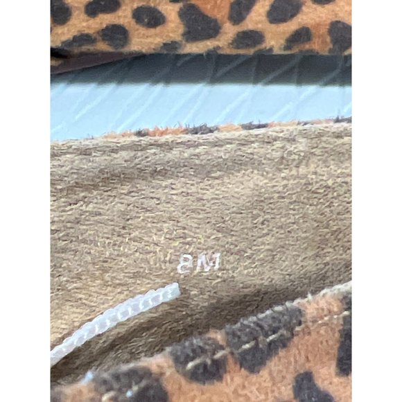 Maurices Bianca Leopard Print Front Knot Flats Womens 8 Slip-On Faux Suede Tan - Picture 9 of 10